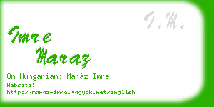 imre maraz business card
