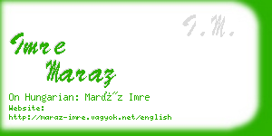 imre maraz business card